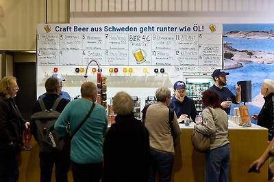 Swedish craft beer breweries in the Swedish pavilion at Grüne Woche